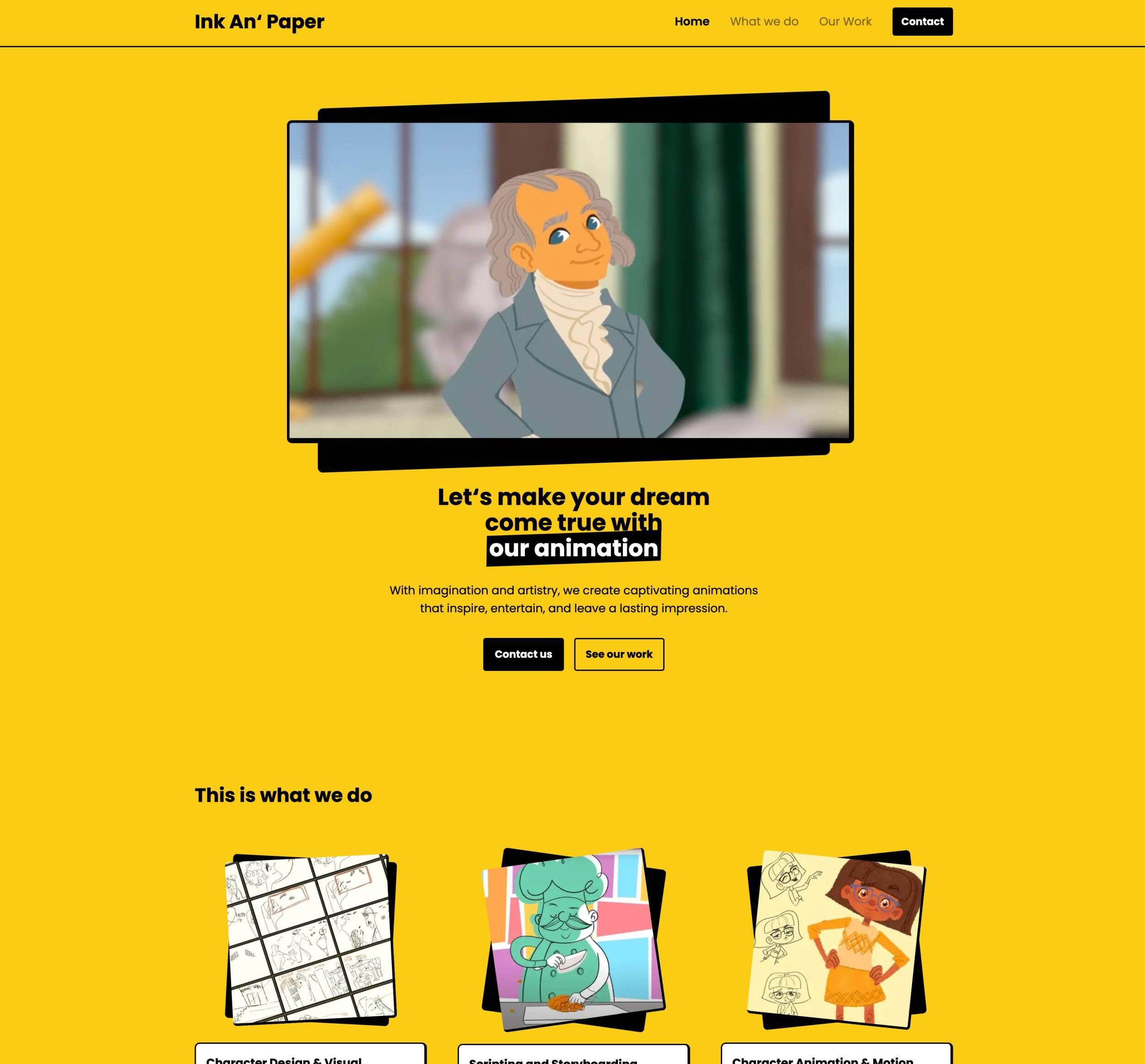 A website homepage